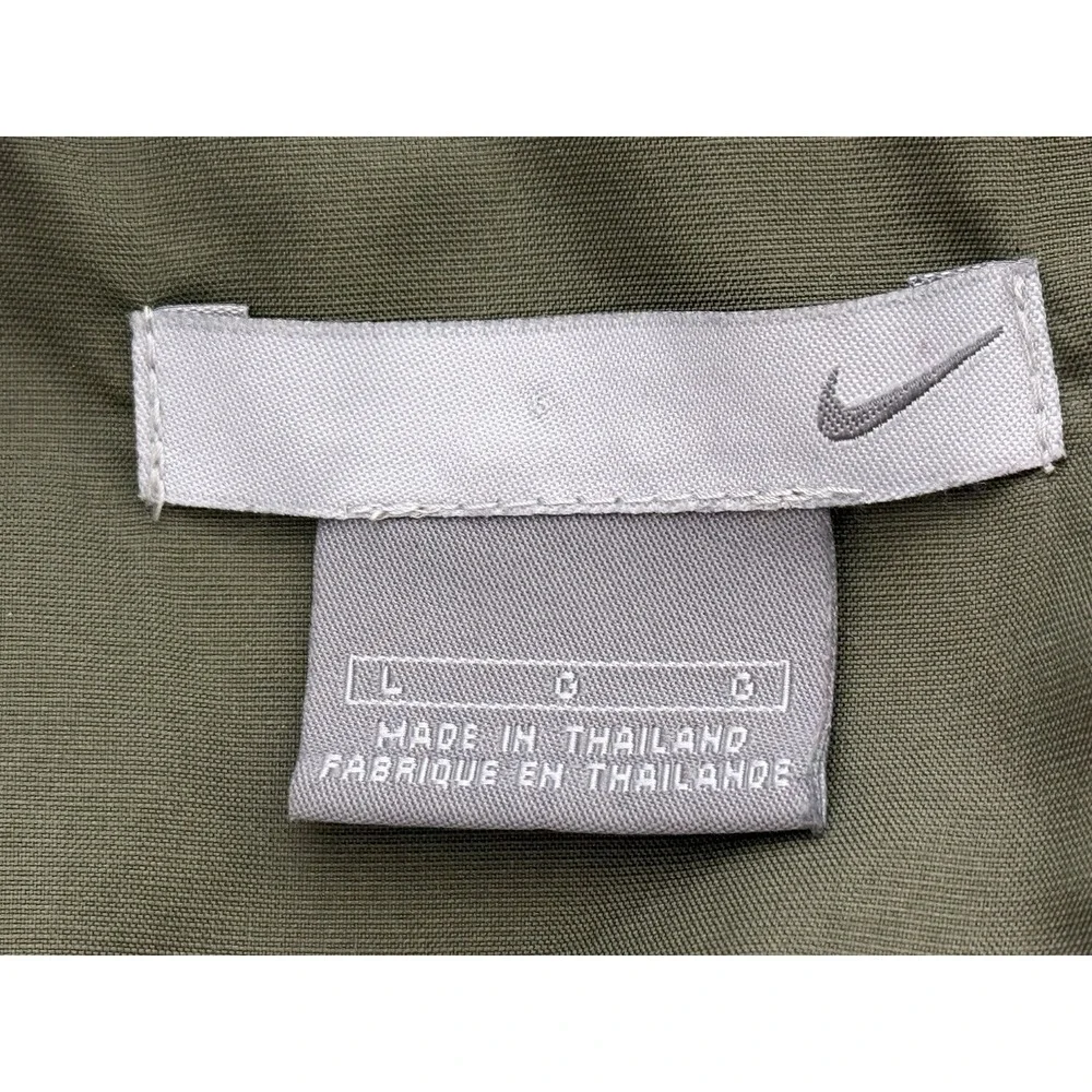 Nike72‎ Windbreaker Jacket Mens L Olive Green/Tan Full Zip Vintage
